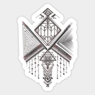 Mystical Geometry Arcane Steel Sticker